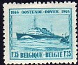 Belgium 1946 Transports 35 F Azul Scott 368. Belgica 1946 Scott 368 Barco. Subida por susofe